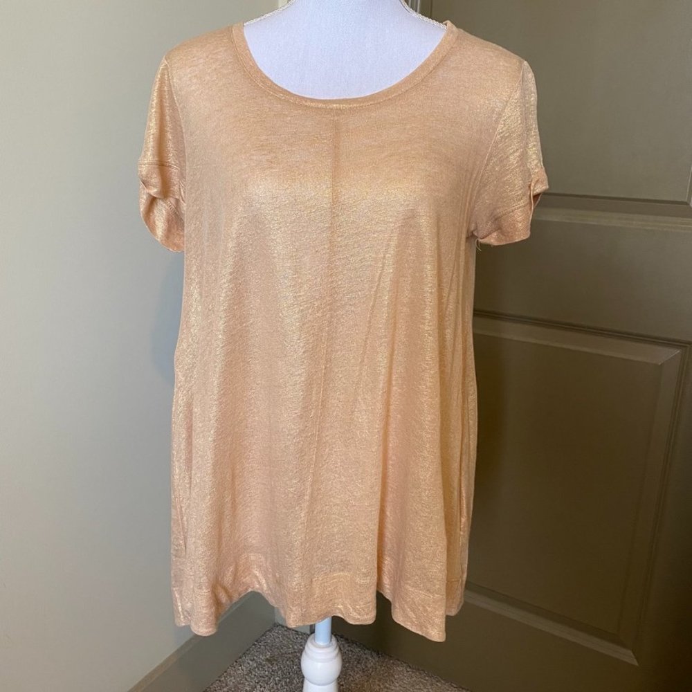 ANTHROPOLOGIE | Women's Gold Flowy Tee